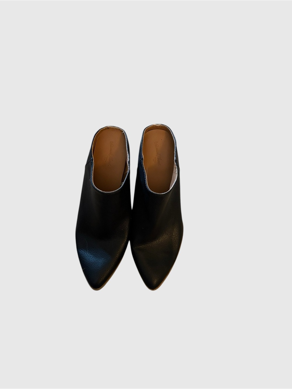 Madewell Women’s Black Pointed Toe Slip-On Mules (6 1/2)